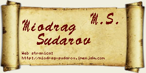 Miodrag Sudarov vizit kartica
